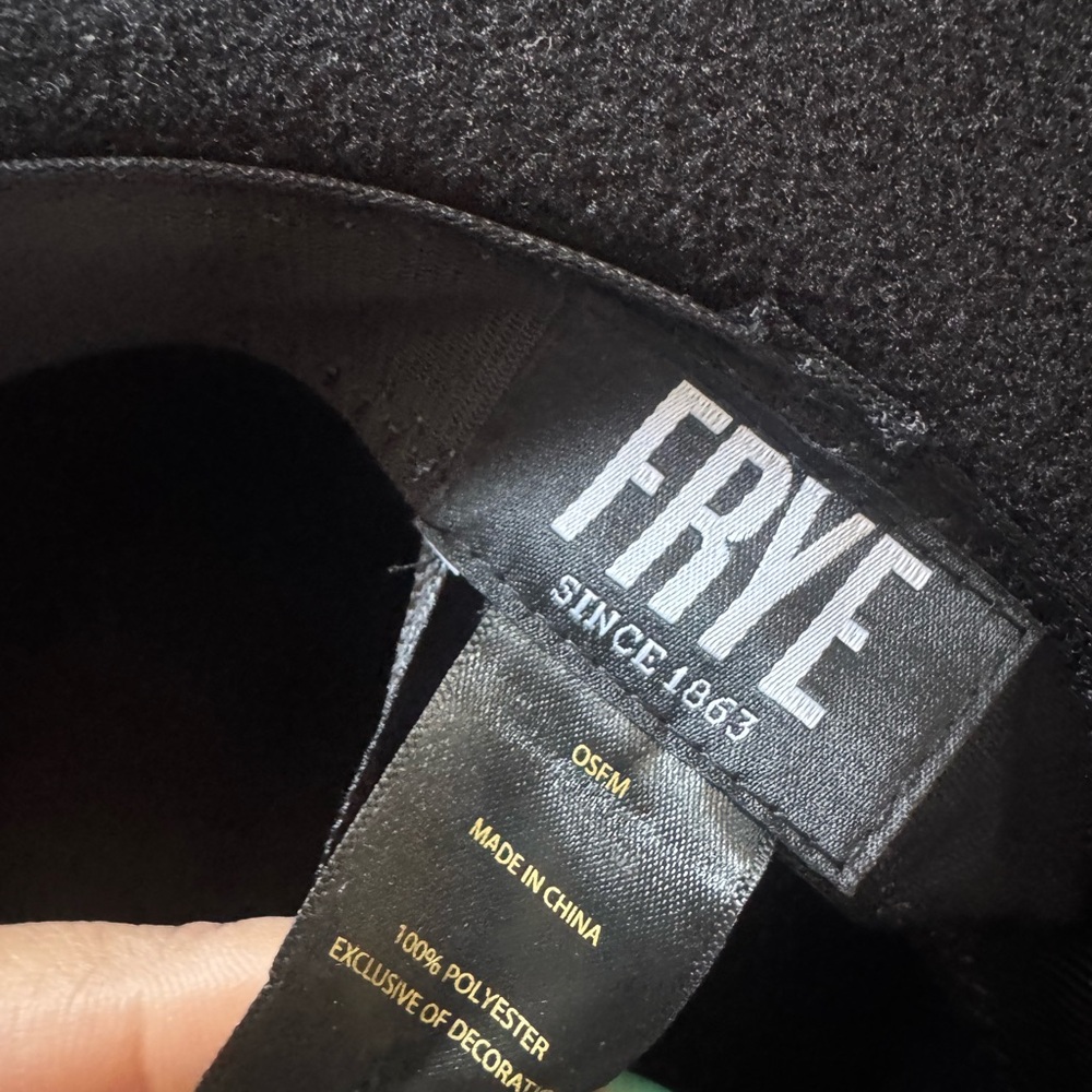 Frye Black and Blue Western Hat with Turquoise Accents - Picture 3 of 7